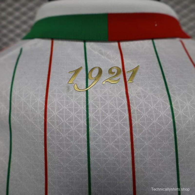 Player Version 2025 Palestina White with Red and Green Pinstripe Jersey