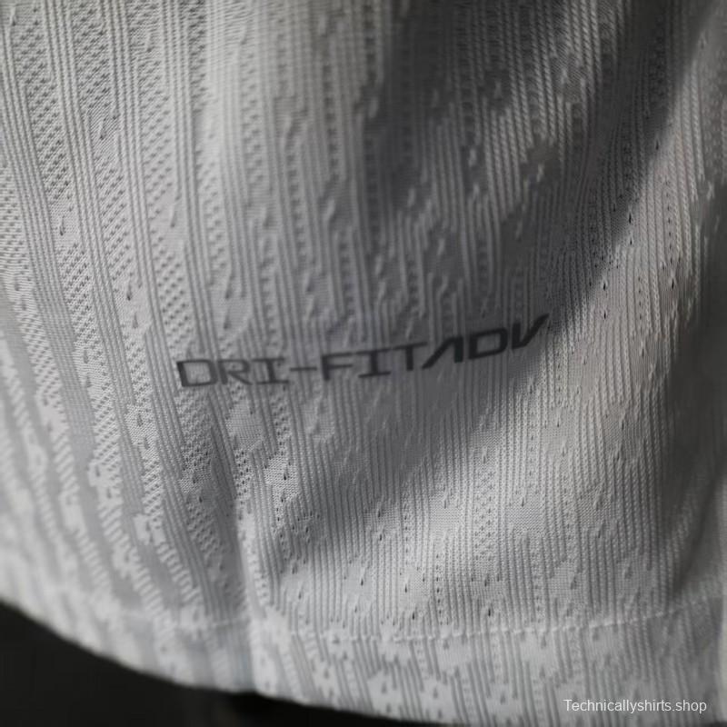 Player Version 25/26 Barcelona White with Blue and Red Brush Stroke Jersey