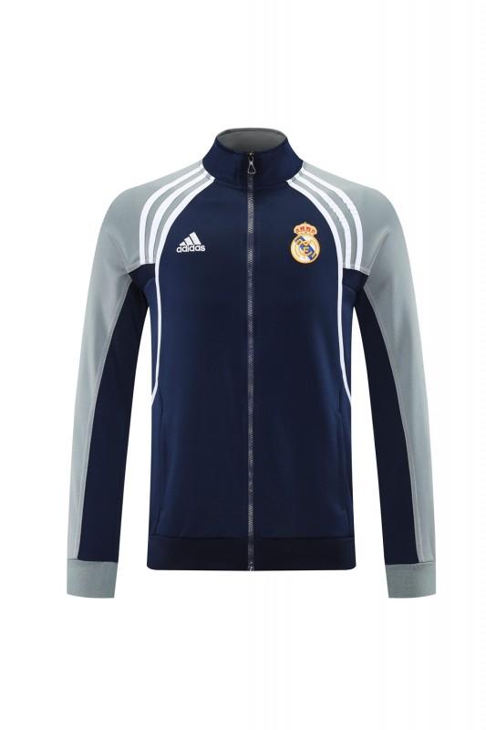 25/26 Real Madrid Navy/Grey Full Zipper Jacket +Long Pants