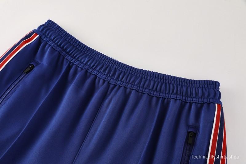 25/26 Arsenal Blue with Red & White Stripes Full Zipper Jacket +Long Pants