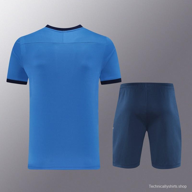 2025 Adidas Blue Short Sleeve Jersey+Shorts