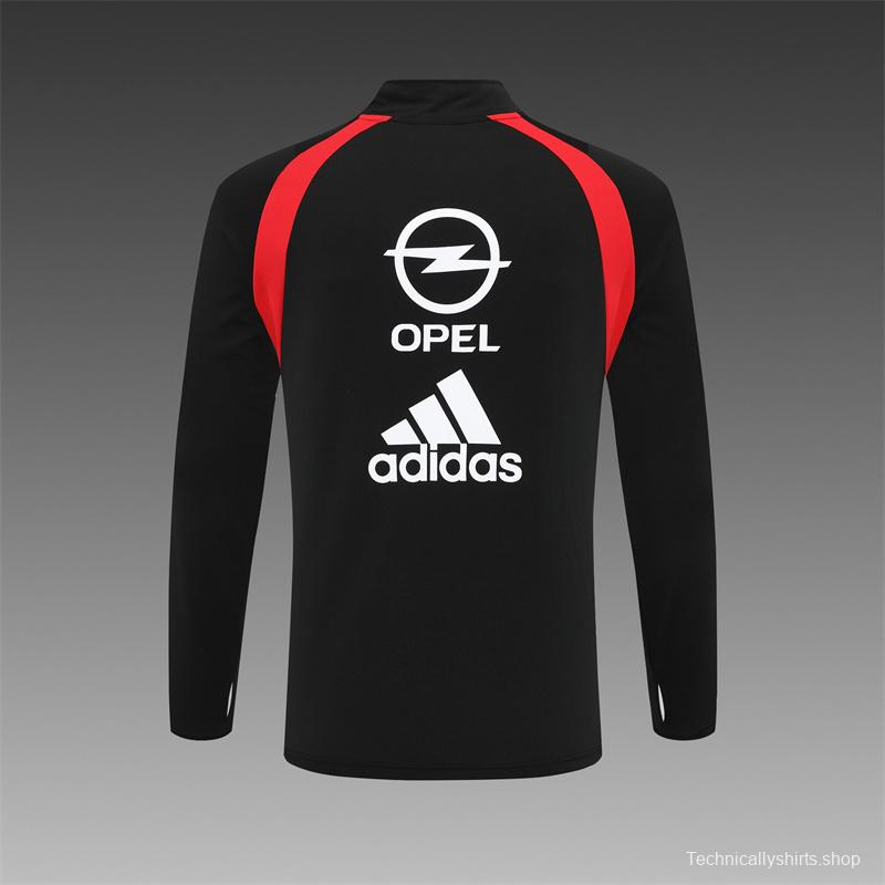 Retro 03/04 AC Milan Black Half Zipper Jacket