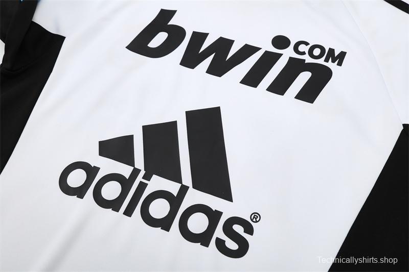Retro 08/09 Real Madrid White Half Zipper Jacket+Long Pants