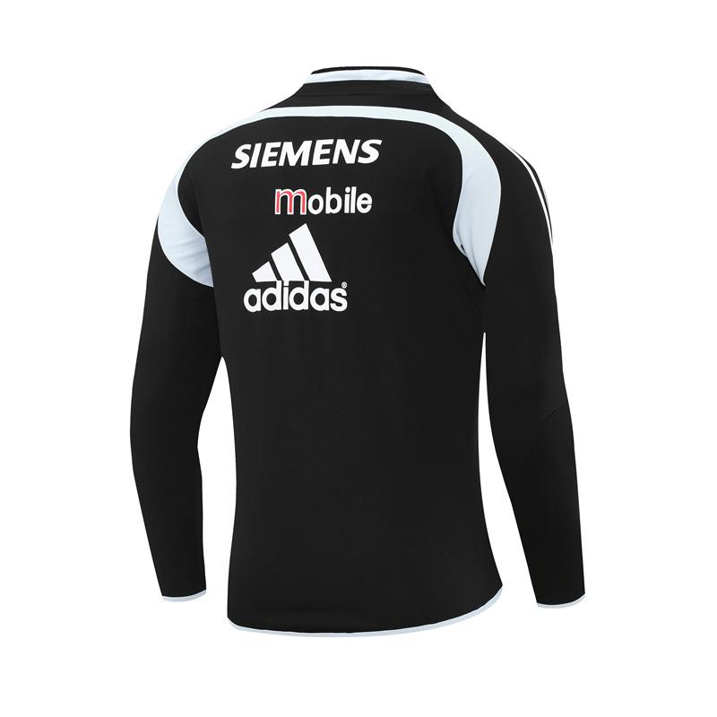 Retro 04/05 Real Madrid Black Half Zipper Jacket+Long Pants