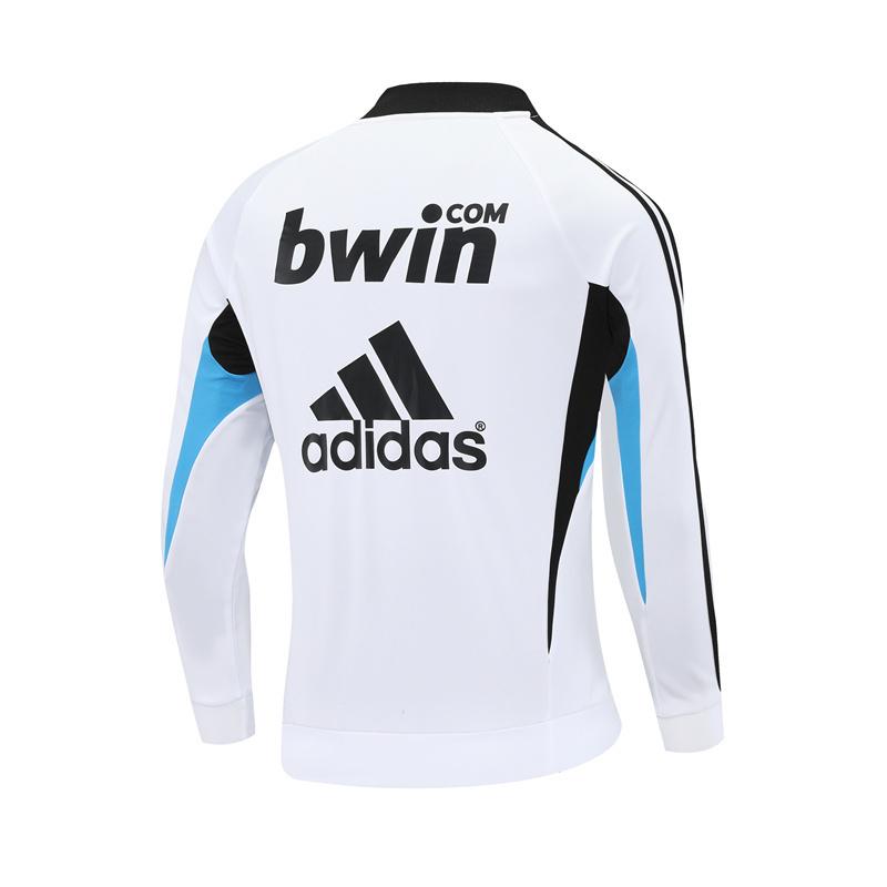 Retro 08/09 Real Madrid White Half Zipper Jacket