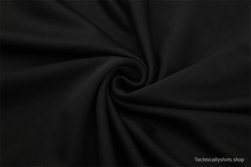 Retro 03/04 AC Milan Black Half Zipper Jacket+Long Pants