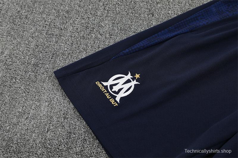 25/26 Olympique de Marseille Lake Blue Camouflage with XS Short Sleeve+Soccer Shorts