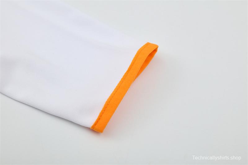 Retro 13/14 Real Madrid White Half Zipper Jacket+Long Pants