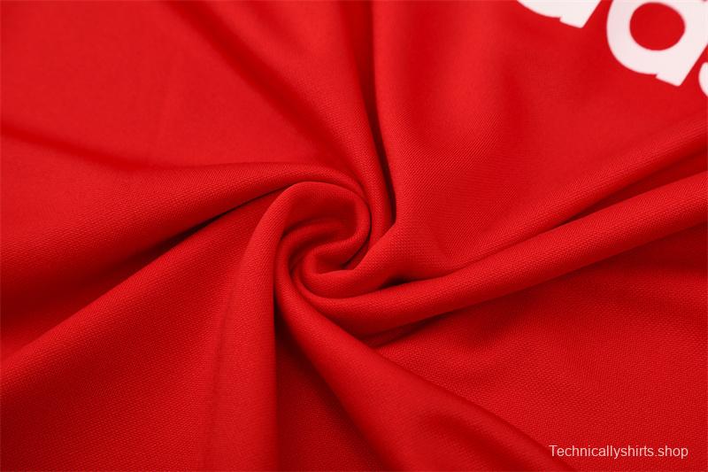 Retro 04/05 AC Milan Red Half Zipper Jacket+Long Pants