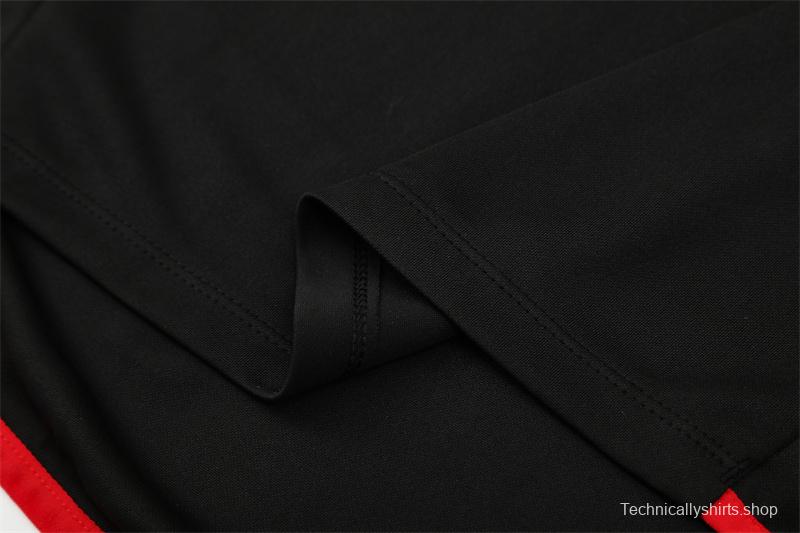 Retro 05/06 AC Milan Black Half Zipper Jacket+Long Pants