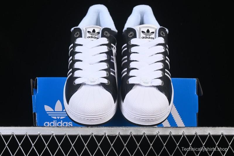 Adidas Superstar II J Casual Sneakers with Shell Toe Design - JQ0314