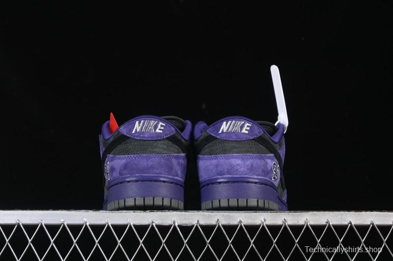 Nike Supreme Dunk SB Dunk Low Casual Skate Shoes Grey Purple - HQ8487-500