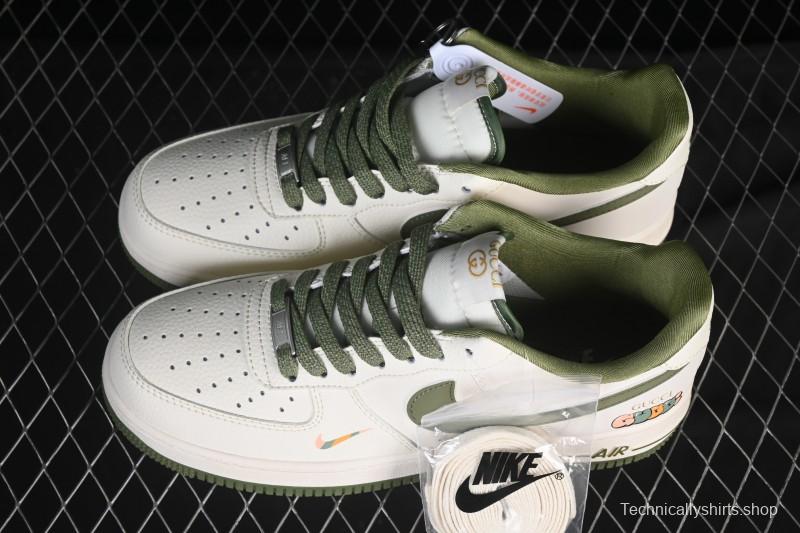 Nike Air Force 1'07 Low Gucci Collaboration Military Green Multi-Color Low-Top Casual Sneakers - XX3168-211