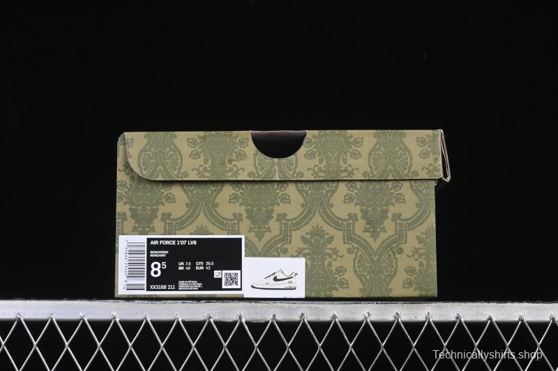 Nike Air Force 1'07 Low Gucci Collaboration Military Green Multi-Color Low-Top Casual Sneakers - XX3168-211