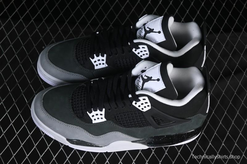 Nike Air Jordan 4 Retro Basketball Shoes with Fear Pack Design - FQ8138-002
