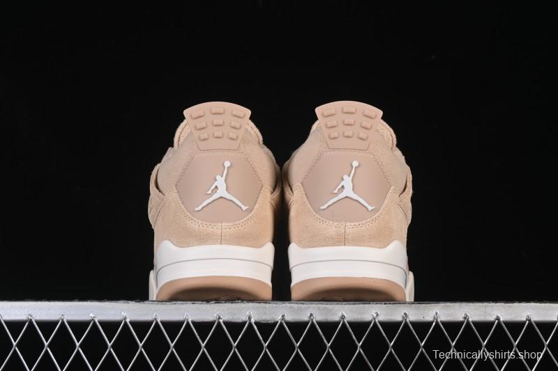 Nike Air Jordan 4 Retro Cozy Girl Warm Yellow Sneakers - HV0823-200