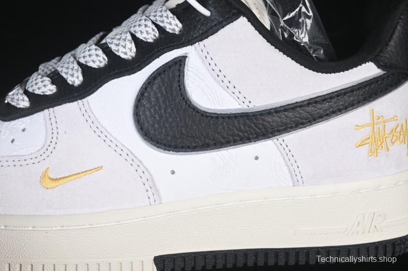 Nike Air Force 1'07 Low Casual Sneakers in White Black Gray - YF9511-805