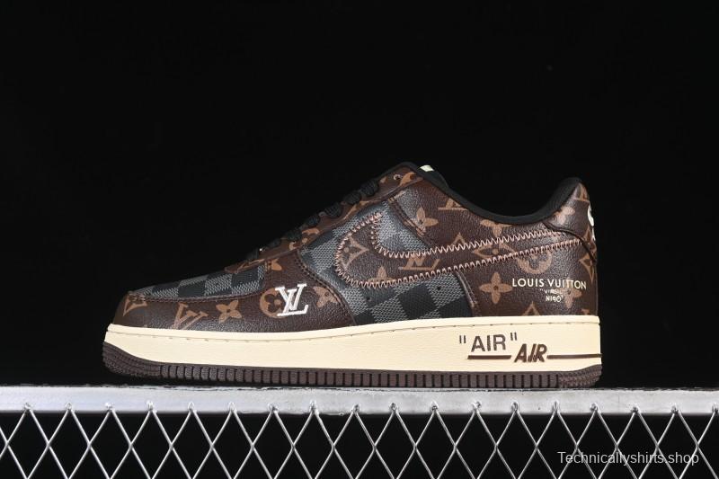 Nike Air Force 1 '07 Low LV Collaboration Coffee Gray Casual Sneakers - SC0601-563