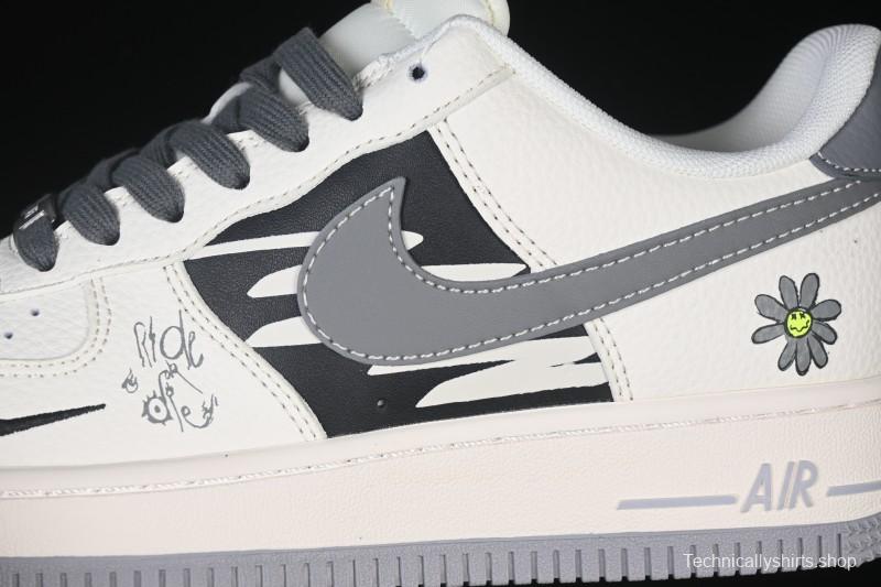 Nike Air Force 1 '07 Low Supreme Graffiti Beige Swoosh Casual Sneakers - QW5606-272
