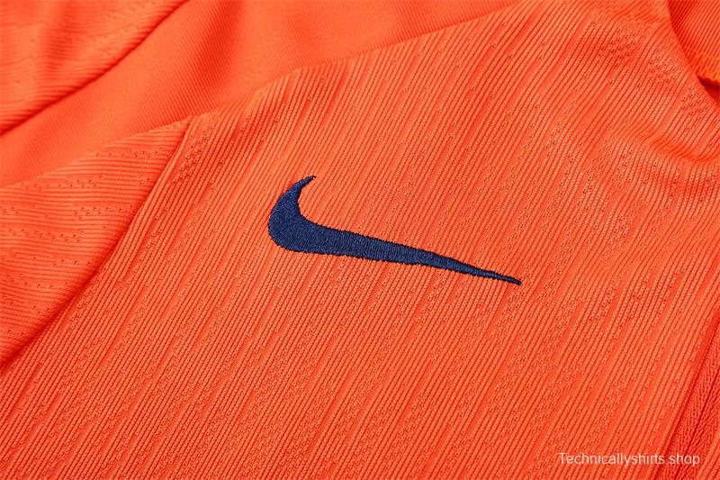 Player Version 25/26 Barcelona Orange T90 Half Zipper Jacket+Long Pants