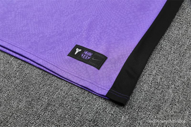 25/26 Barcelona Purple Joint Edition with XS Short Sleeve+Soccer Shorts