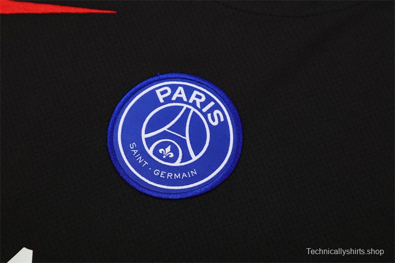 25/26 PSG Black T90 with XS Short Sleeve+Soccer Shorts