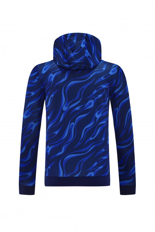 25/26 Real Madrid Blue Hoodie +Long Pants
