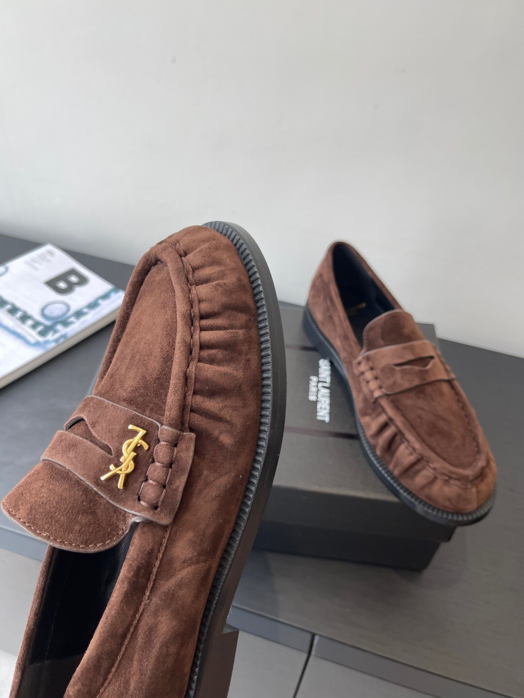 Saint Laurent Classic Loafer Half-Drag Slippers - KFY00350