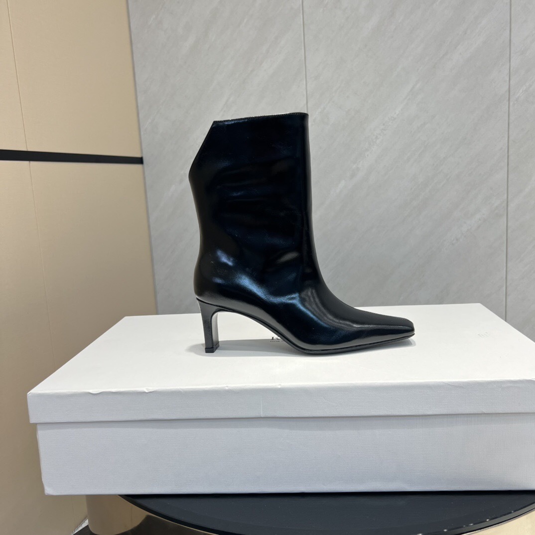 Khaite 2025/SS Fashion Square Toe Slip-On Ankle Boots - KFY00390