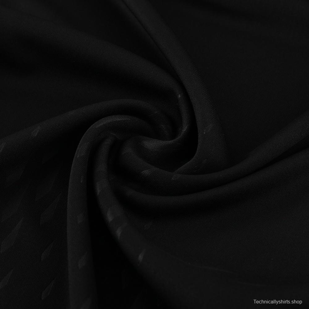 25/26 Manchester United Black Half Zipper Jacket+Long Pants