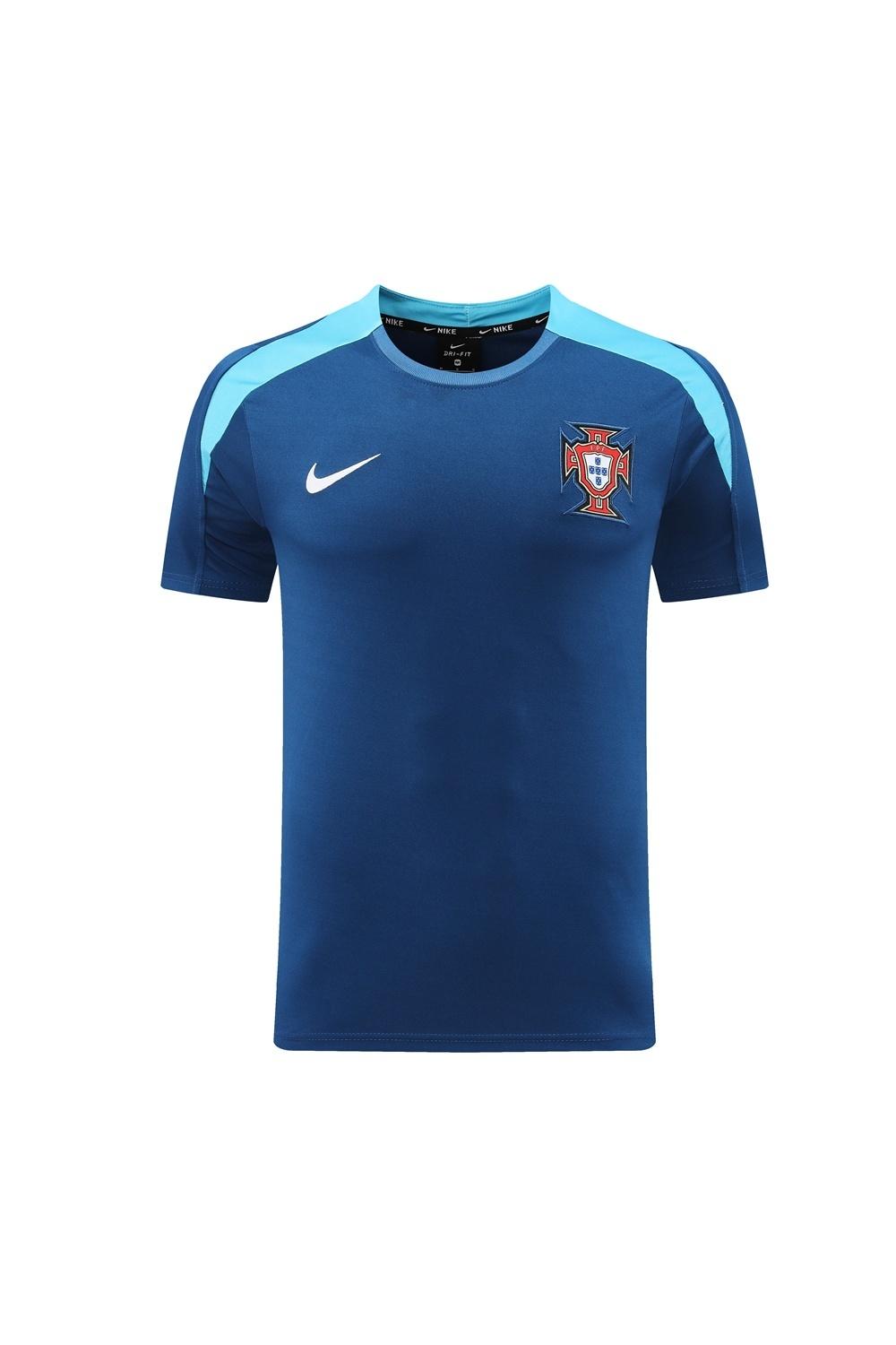 2025 Portugal Royal Blue Short Sleeve+Soccer Shorts