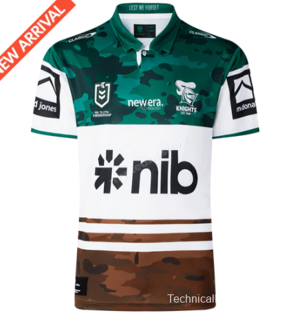 25/26 Newcastle Knights White with Green and Brown Camouflage Jersey