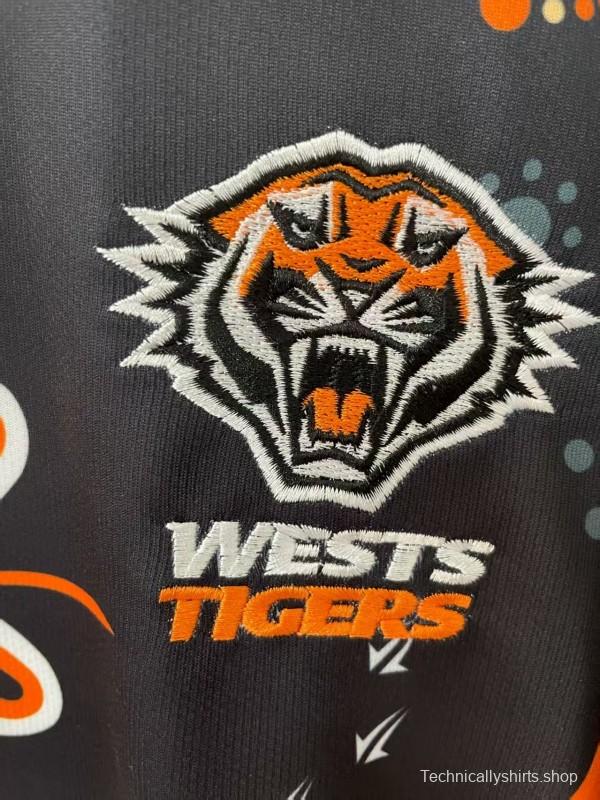 25/26 Wests Tigers Black with Indigenous Art Jersey