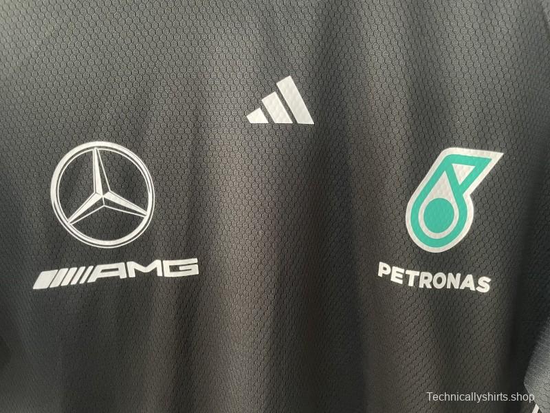 25/26  F1  Mercedes-AMG Petronas Black with White Stripes Training Jersey