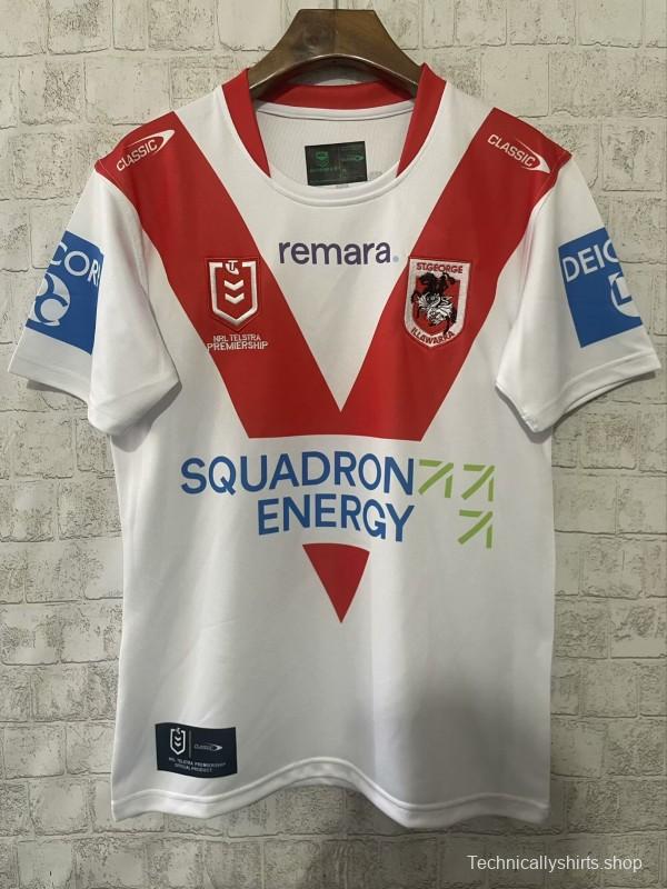 25/26 St George Illawarra Dragons White with Red V Jersey