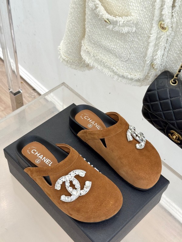Chanel Classic CC Crystal Birkenstock Sandals - KFY00280
