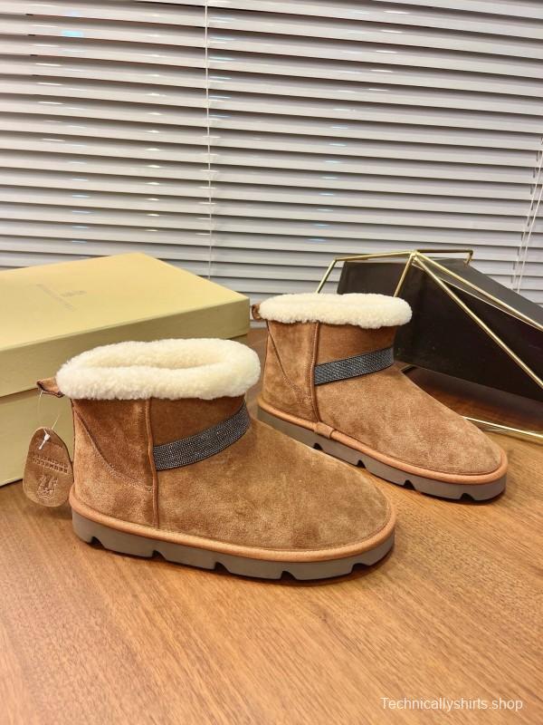 Brunello Cucinelli Winter New Snow Boots Sheepskin Buns Boots - AS00350