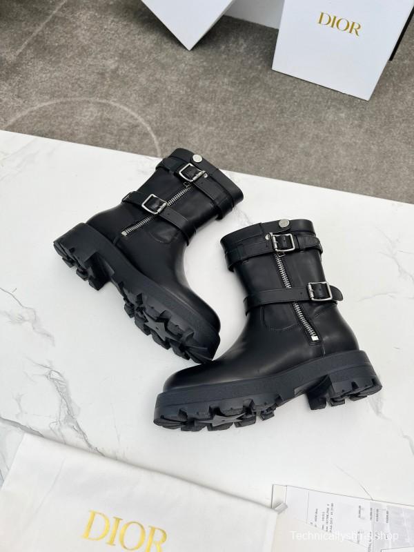 Dior 2025/ss Retro British Style Brogue New Knight Boots - LY00390