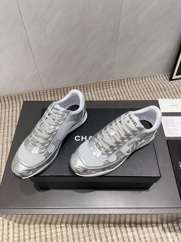 Chanel Silver Horn King II Casual Series Sports Shoes - KFY00330