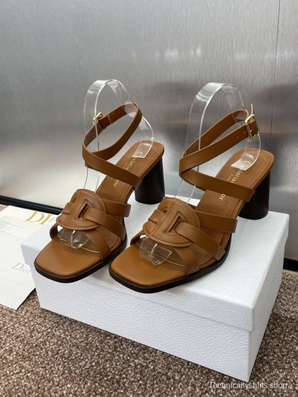 Dior D-Club Jelly Color Hollow Layered Cross Strap High Heel Women Shoes - KFY00290