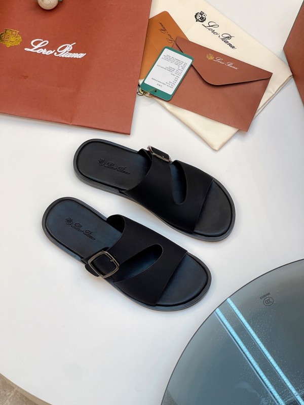 Loro Piana 2025 SS Men's Spring Summer Slippers with High-Quality Stitching - AS00250