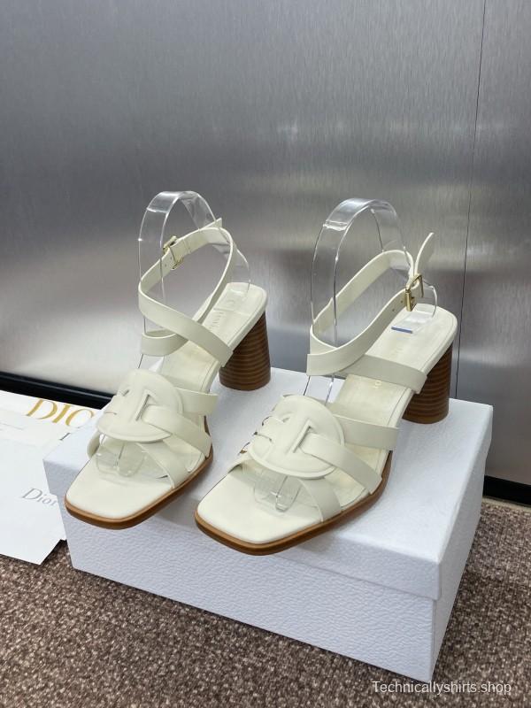 Dior D-Club Spring Summer New Jelly Color Hollow Layered Cross Strap High Heel Women Shoes - KFY00290