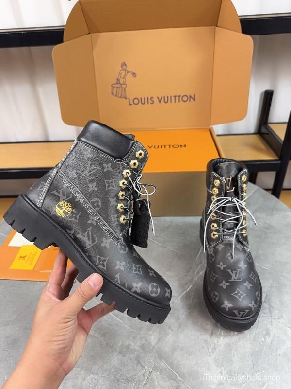 Timberland x LV Monogram Ankle Boots Waterproof Suede - LY00380