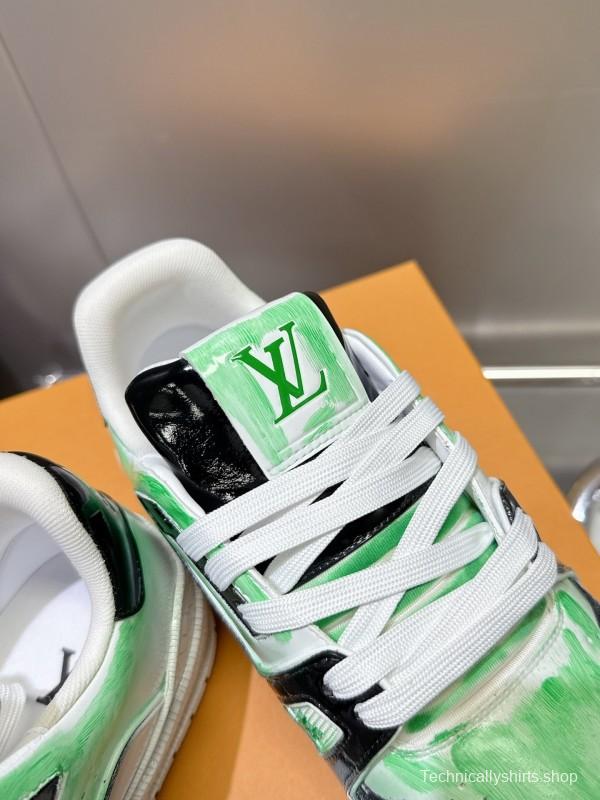 Louis Vuitton Trainer Basketball Series Crackle Glaze Process Sneakers - LY00490