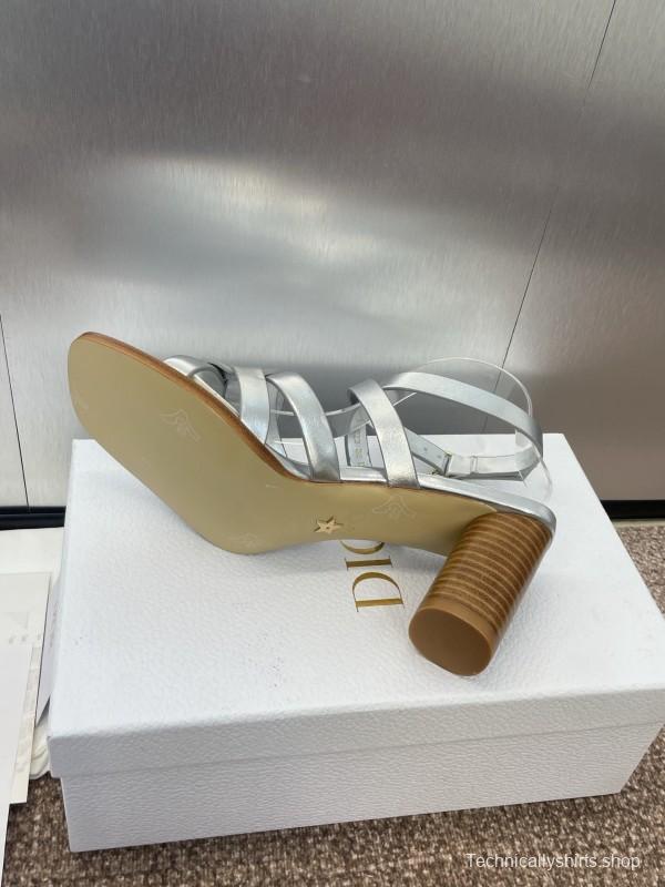 Dior D-Club Jelly Color Hollow Layered Cross Strap High Heel Women Shoes - KFY00290