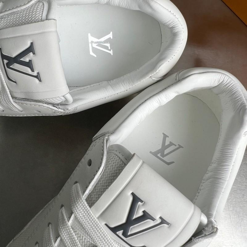 Lv Run Away Calfskin Leather Round Toe Lace-Up Low Top Casual Shoes Men's - YC