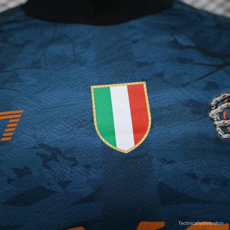 Player Version 25/26 Napoli Halloween Blue Jersey-Glow In Dark