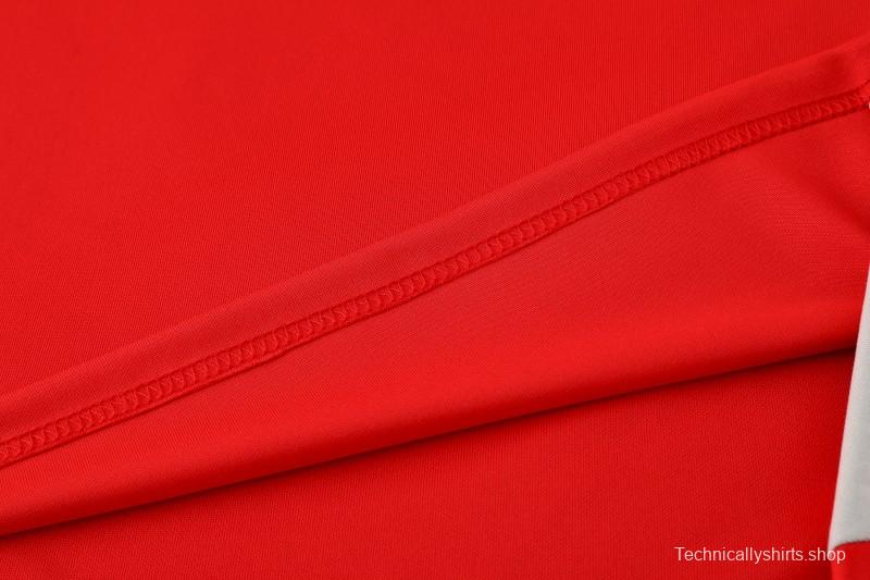 25/26  Adidas Red/White Full zipper Jacket Tracksuit+ long pants