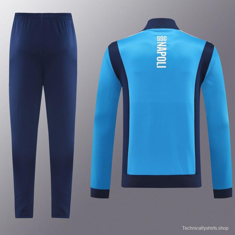 25/26 SSC Napoli Sky Blue Full zipper Jacket Tracksuit+ long pants