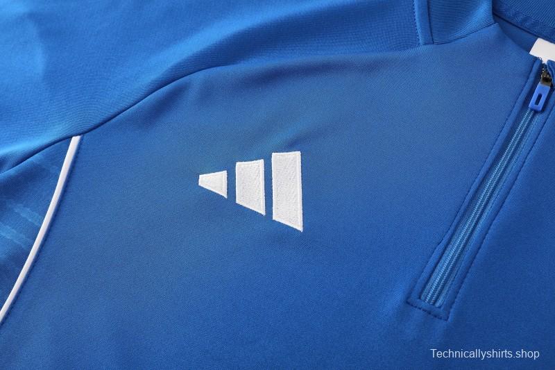 25/26  Adidas Royal Blue/Sky Blue Full zipper Jacket Tracksuit+ long pants